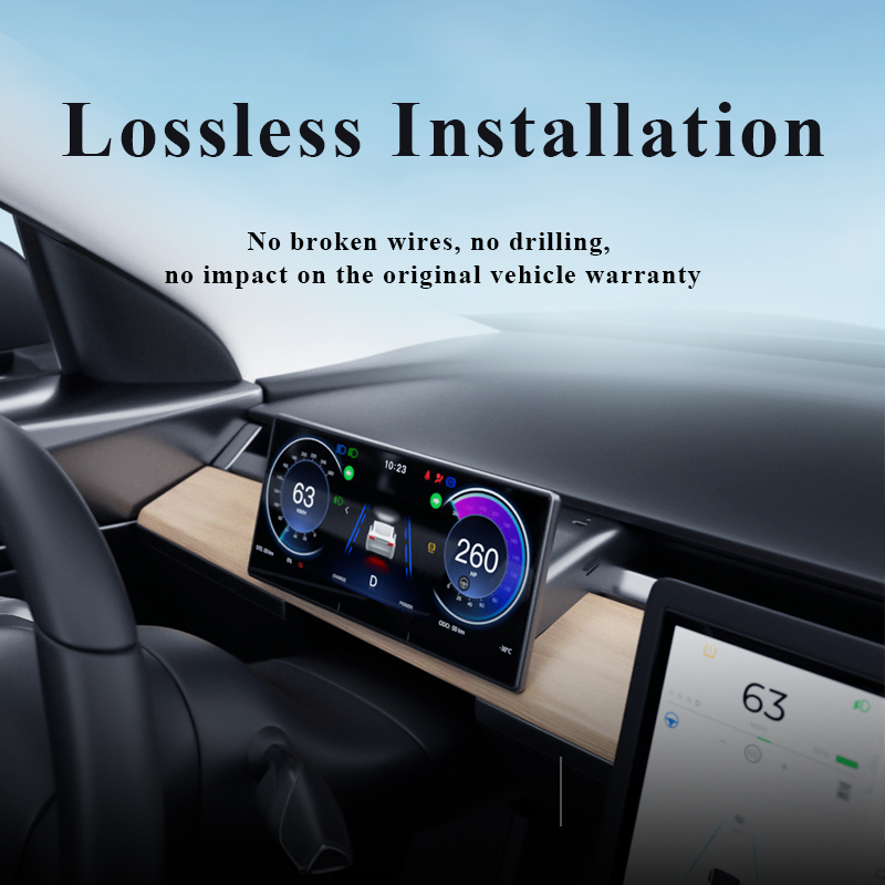 Model 3/Y/ Model 3 Highland F9 9-inch Carplay/Android Auto Dashboard Touch Screen With Front Camera