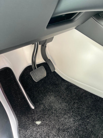 Tesla Model 3/Y Full Coverage Leather Floor Mats All-weather Anti-slip Waterproof Soft Surround Floor Liners