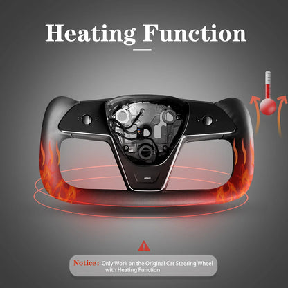 Tesla Model 3/Y Yoke Steering Wheel Inspired Designed by Model X/S Plaid Yoke Style