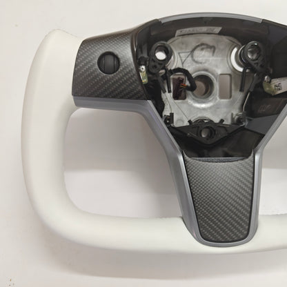 Model 3/ Y Custom Yoke Style Carbon Fiber Steering Wheel