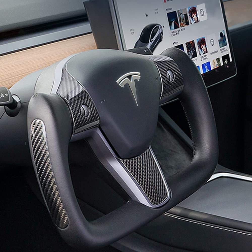 Model 3/ Y Custom Yoke Style Carbon Fiber Steering Wheel