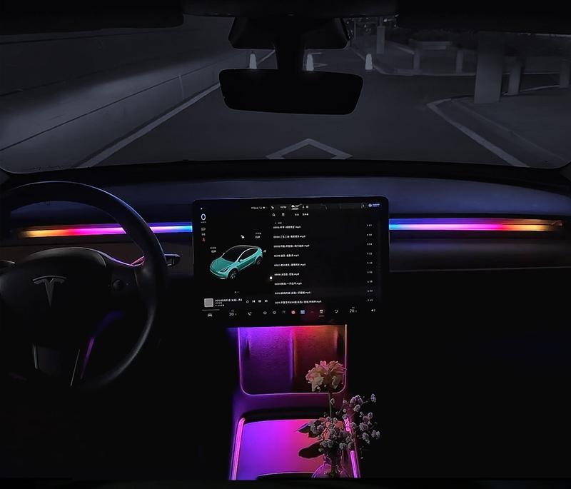 Tesla Model 3/Y Dashboard Streamer LED Ambient Light (Simple Version)