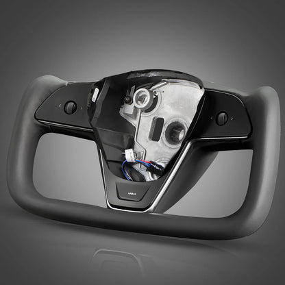 Tesla Model 3/Y Yoke Steering Wheel Inspired Designed by Model X/S Plaid Yoke Style