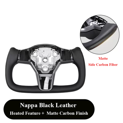 Model 3/ Y Custom Yoke Style Carbon Fiber Steering Wheel