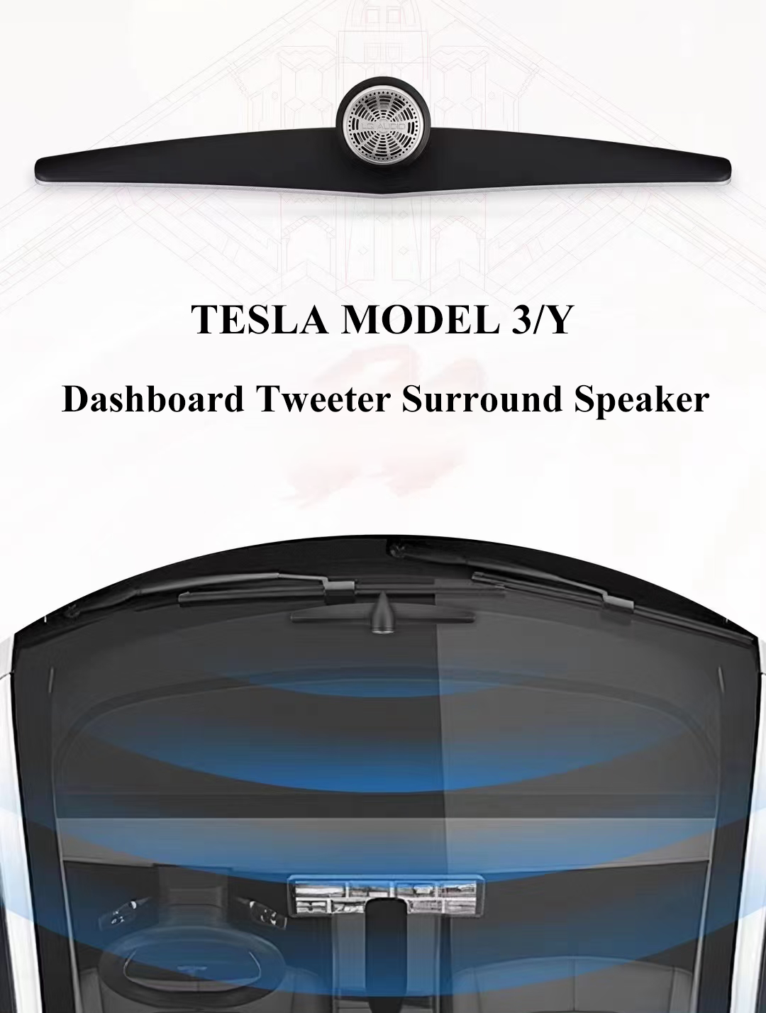 Tesla Model 3/Y Dashboard Tweeter Surround Speaker