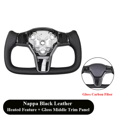 Model 3/ Y Custom Yoke Style Carbon Fiber Steering Wheel