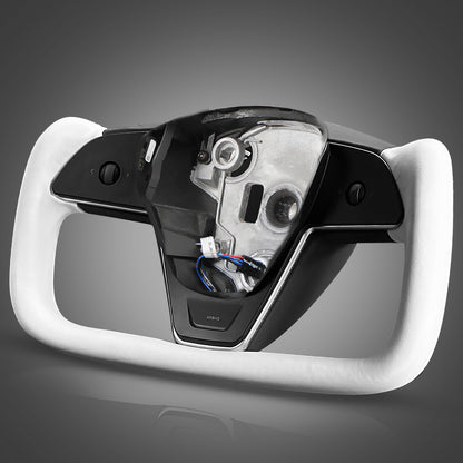 Tesla Model 3/Y Yoke Steering Wheel Inspired Designed by Model X/S Plaid Yoke Style